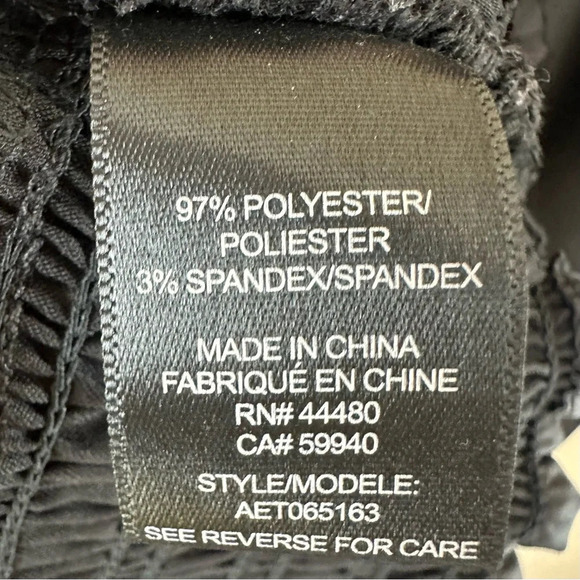 AFRM Satin Peasant Shirt Top Long Puff Sleeve Cropped Ruched Black Large Revolve - Picture 7 of 8